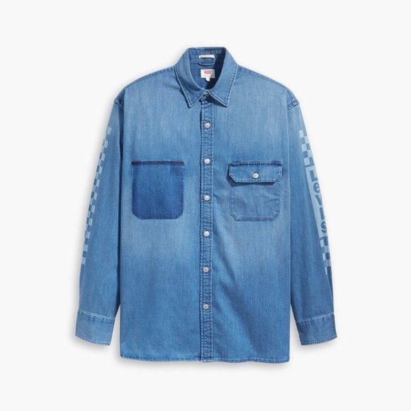 NWT Mens Levi’s Oversized Worker Denim Shirt Large - Picture 1 of 3